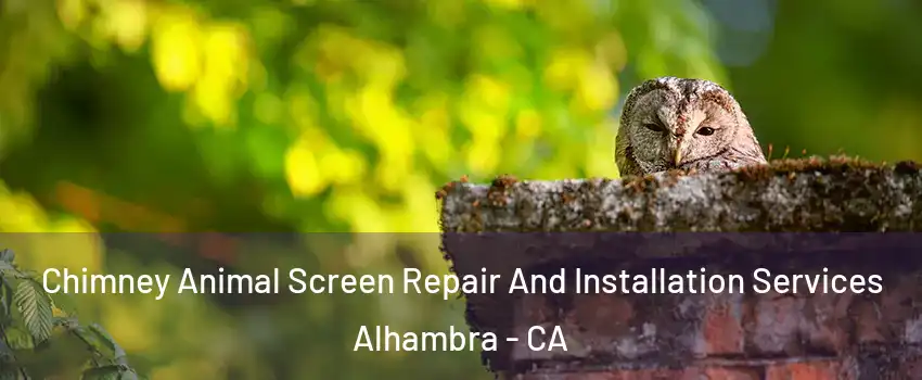  Chimney Animal Screen Repair And Installation Services Alhambra - CA